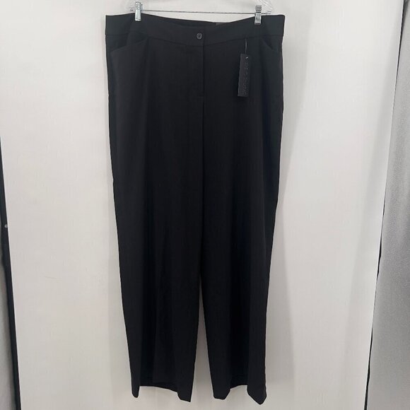 Lane Bryant Women's Plus Wide Leg Tall Black Pants NWT - Picture 1 of 6